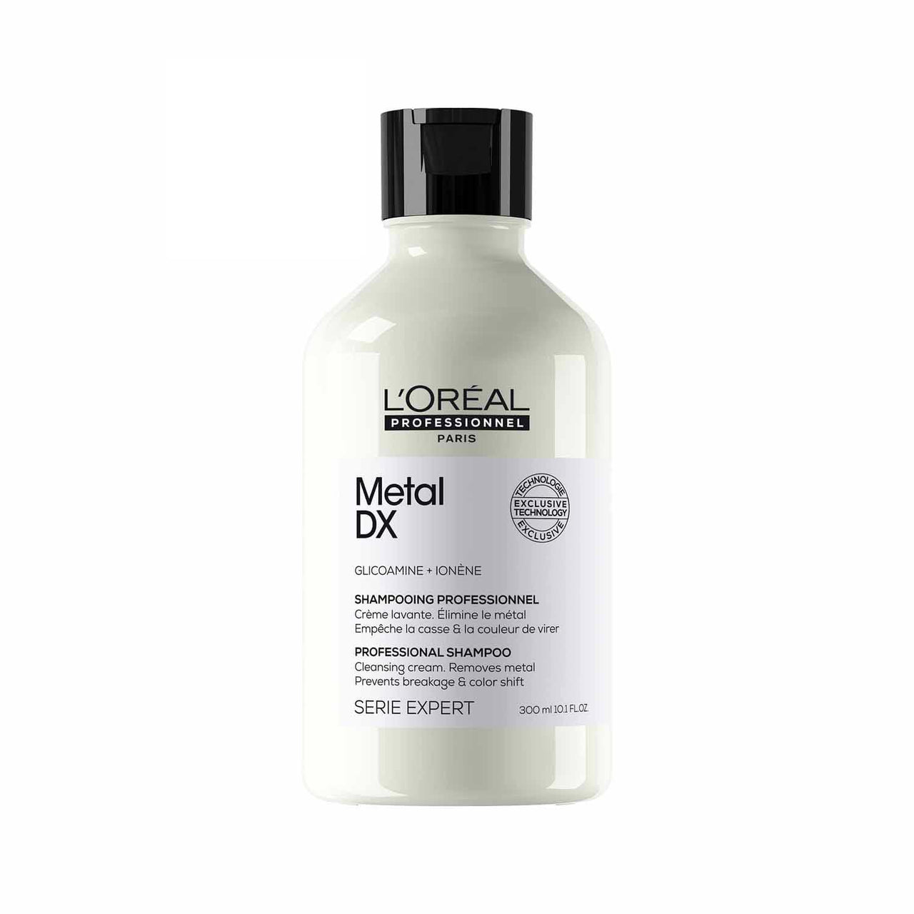 L’Oréal Professionnel Metal DX Anti-Metal Sulfate-Free Cleansing Cream Shampoo - 300ml | Professional Shampoo for Less Breakage, Get Strong & Shiny Hair | With Glicoamine | For Men & Women