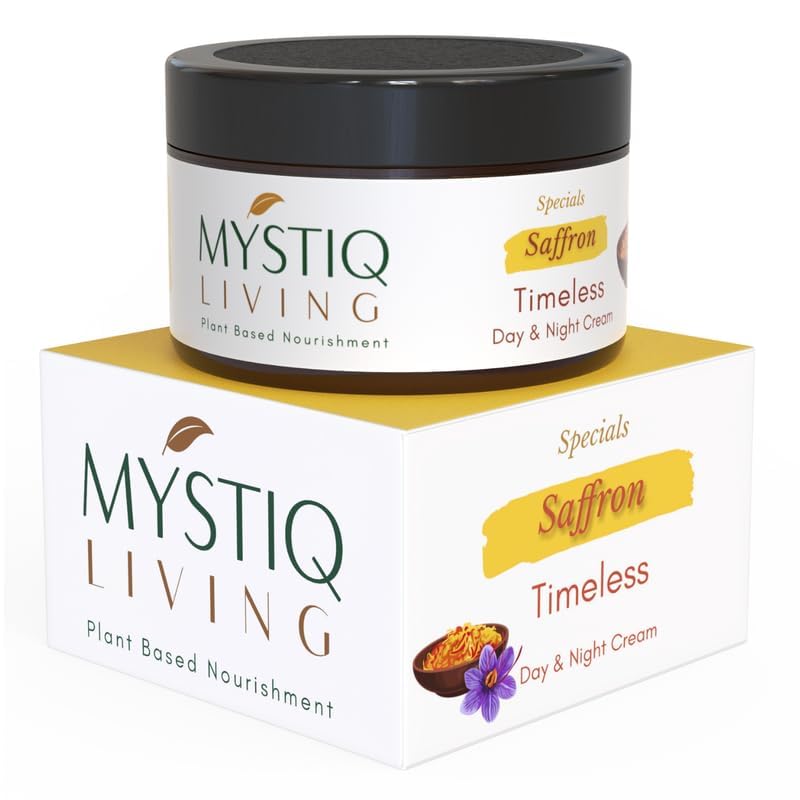 Mystiq Living Timeless Anti Aging Cream for Women - 50 GM | Age Spot Removal, Wrinkle Control, Cell Regeneration | Saffron, Ashwagandha, Collagen