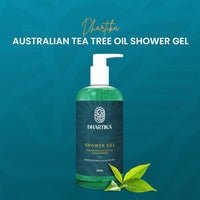 Dhartika Australian Tea Tree Oil Shower Gel - Target Spots & Blemishes, pH-Balanced Formula, Revitalizing Body Wash