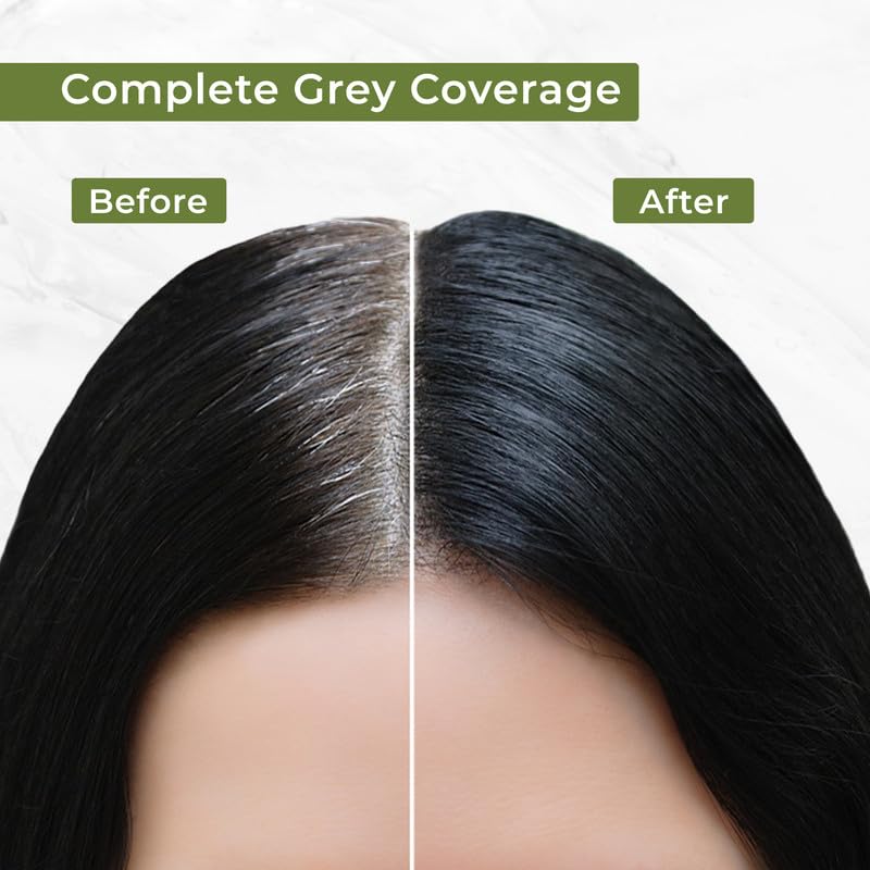 INDUS VALLEY Damage Free Natural Gel Hair Colour for Women | Ammonia & PPD Free Organic Hair Colour with 100% Grey Coverage, Long Lasting Hair Color Trial Pack | Dark Brown (Pack of 2)