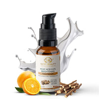 Vamp Beauty Kojic Acid 0.2% Brightening Face Serum | With Licorice 0.3% & Tangerine 0.2% | Reduces Dark Spots & Pigmentation | For Glowing Skin & Even Tone | All Skin Types | 30ml