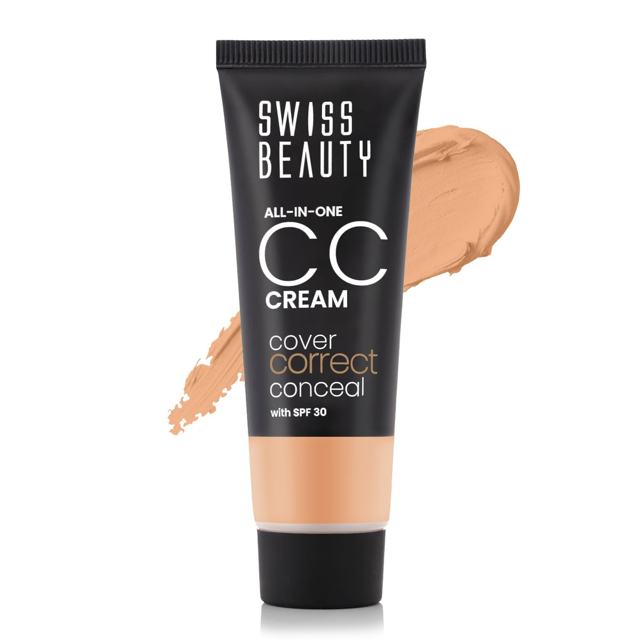 Swiss Beauty All-In-One Lightweight CC Cream with SPF 30 | Cover, Correct and Conceal | For Natural, Medium coverage | Shade- 05 Sand Beige, 25g |