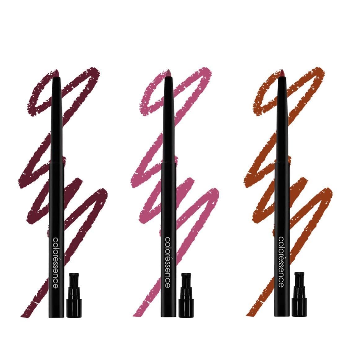 Coloressence Long Stay Waterproof Creamy Lip Liner Pencil with In-built Sharpener | Bold Combo