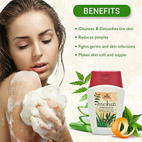 moha: Herbal Shower & Body Wash Gel with Aloe, Tea Tree, Neem and Orange for Soft Supple and Moisturised Skin - 100ml (Pack of 1)