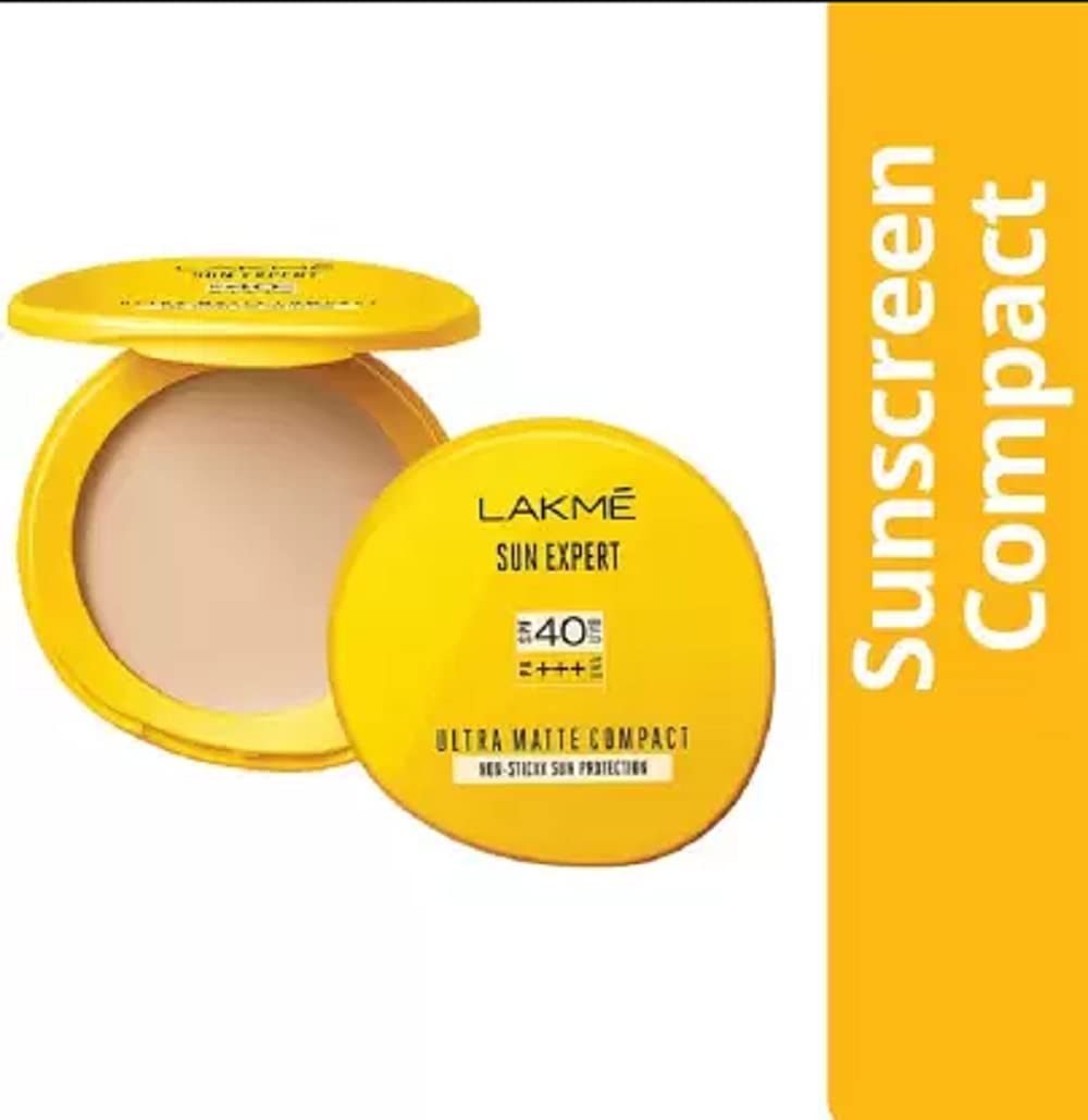 LAKMÉ Lakm? Sun Expert Ultra Matte Compact Spf 40 Uva/Uvb P+++(Pack Of 02) Compact for All Skin Type (Universal Beige Shade, 14 G)