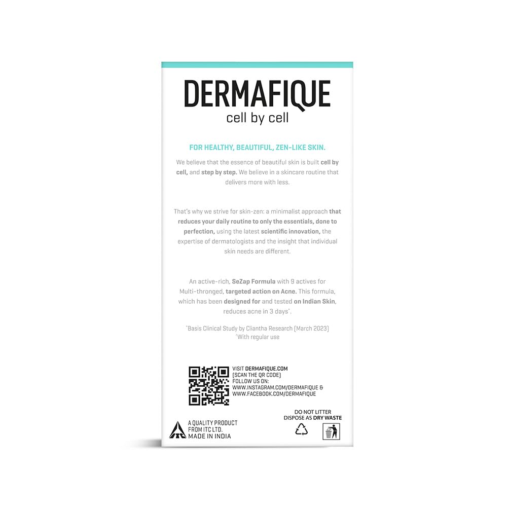 Dermafique Acne Avert Serum 30 ml, with 2% Salicylic Acid, Reduces Acne in 3 Days, for Oily-Acne Prone Skin
