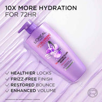 L'Oreal Paris Hyaluron Moisture 72HR Moisture Filling Shampoo powered by Hyaluronic Acid, for Frizz-free, Hydrated and Bouncy Hair Full of Life | 650 ml