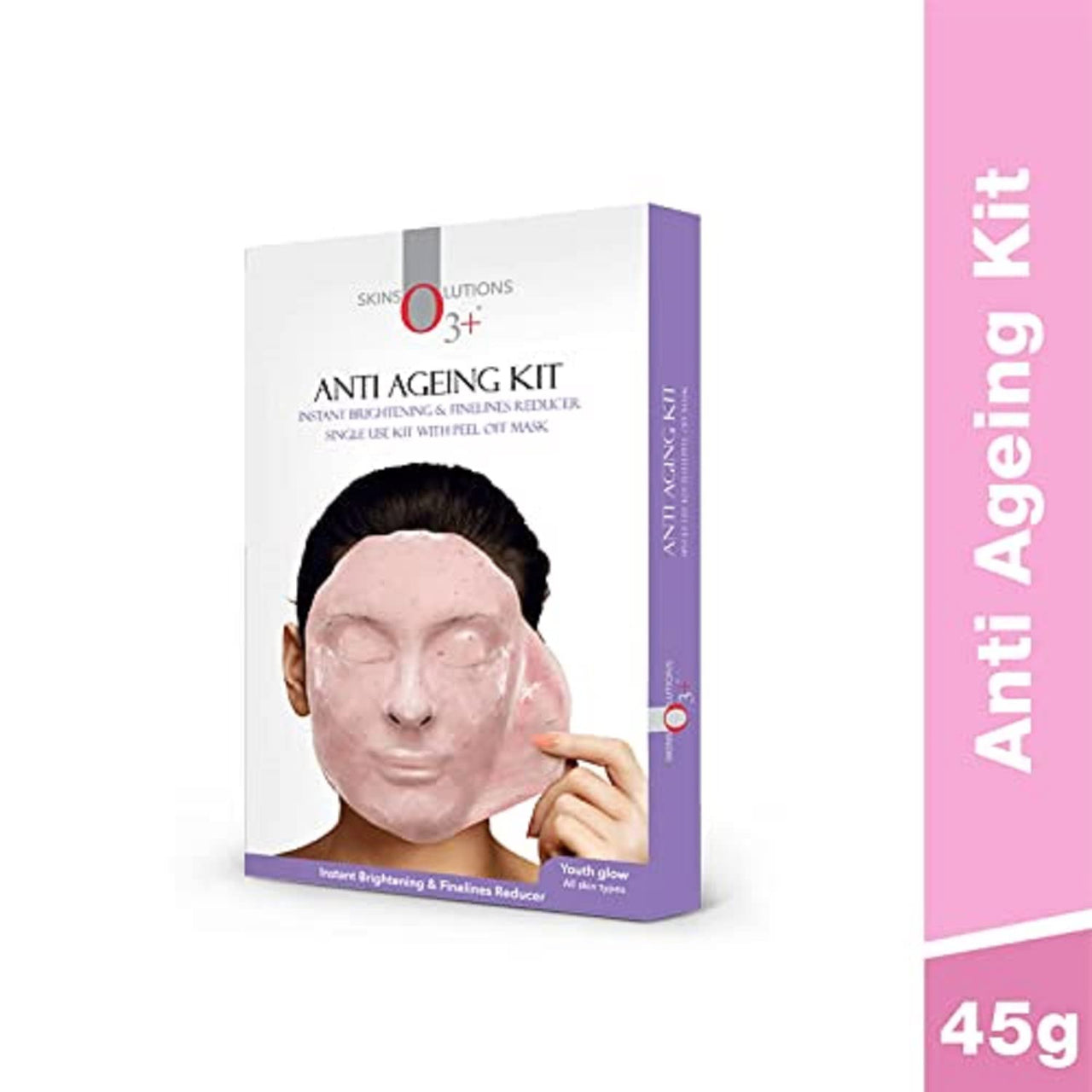 O3+ Anti Ageing Facial kit Brightening & Finelines Reducer With Peel off Mask 40gm+5ml