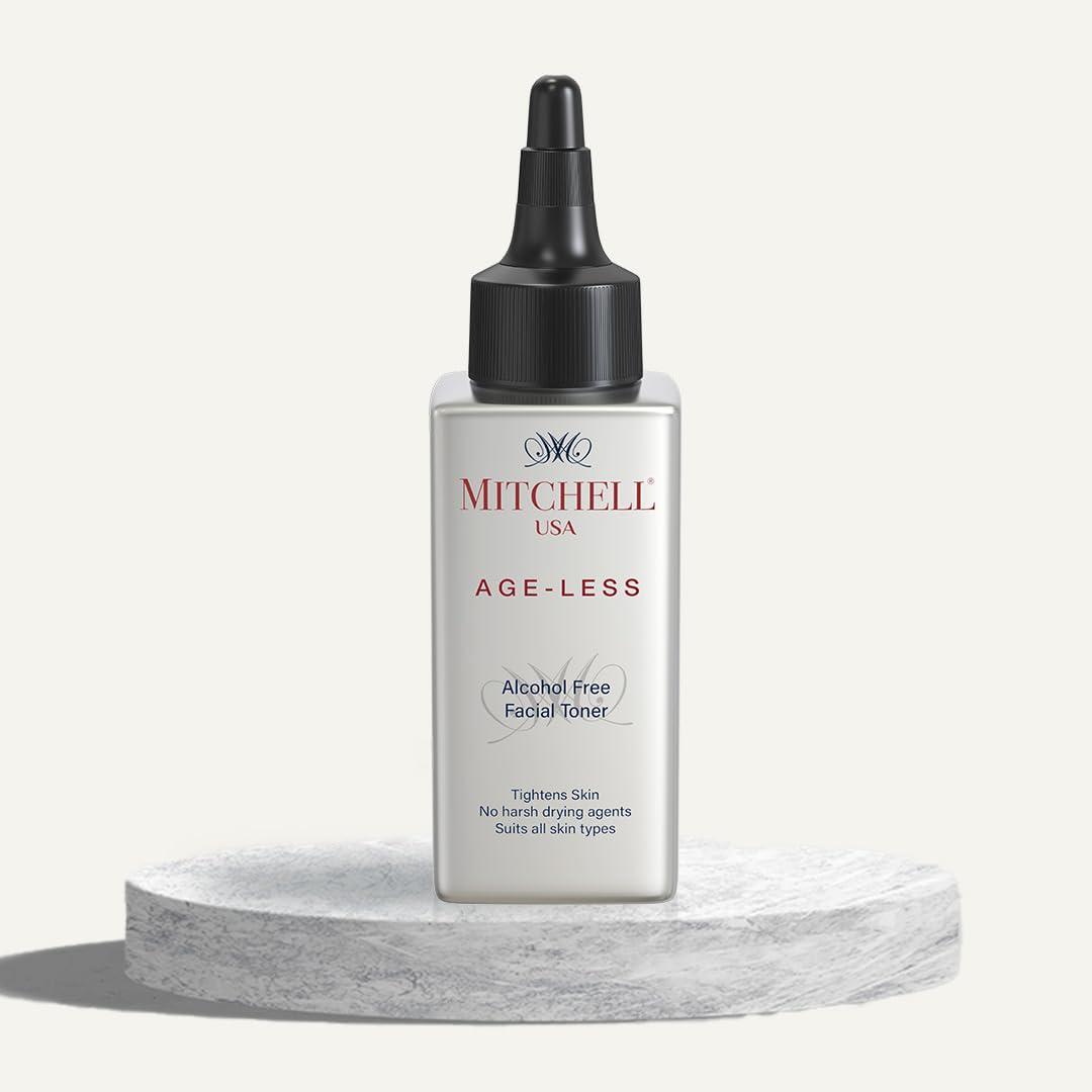 Mitchell USA AGELESS Alcohol Free - Facial Toner | Removes Dirt & Makeup | Balance skin pH | Lotus Seed Extract, Chamomile, Aloe Vera & Cucumber Extract | For Women and Men | For All Skin Type | 100ml