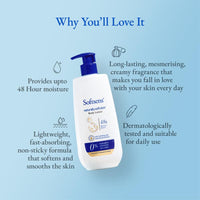 Softsens Naturally Soft Skin Body Lotion | Nourishing Body Milk For Smooth and Healthy Looking Skin | Natural Creme Milk And Oatmeal Extract For Dry Skin | 48 HR Moisturization (400ml)