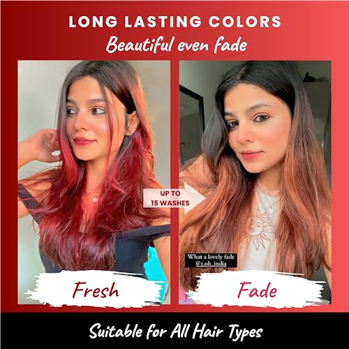 2.Oh! Italian- Red Hair Color For Women & Men | Ammonia-Free DIY Semi Permanent Hair Color | Enriched with Argan Oil | Lasts upto 12-15 Washes (Pack of 2)