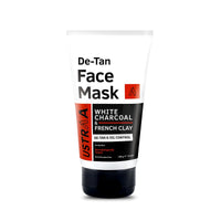 Ustraa De-Tan Face Mask Oily Skin - 125 gm - Wash-off Mask | Effectively Removes Tan & Pollutants | with Highest-grade White Charcoal & French Clay | Cleanses & Balances Oil