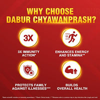 Dabur Chyawanprash - 2kg | 3X Immunity Action | With 40+ Ayurvedic Herbs | Helps Build Strength & Stamina | Builds Overall Health | Ayurvedic Health Supplement | Good for Digestion & Respiration