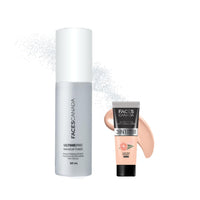 FACESCANADA Waterproof Fix & Finish Kit|Makeup Fixer (50Ml) + Rose Ivory All Day Hydra Matte Mini Foundation (15Ml)|Makeup Kit For Women (Combo Pack Of 2)