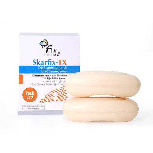 Fixderma Skarfix -TX 1% Kojic Acid Soap For Skin Whitening | Glutathione Soap for Skin Whitening | Kojic Skin Whitening Soap for Pigmentation | Skin Whitening Soap for Women & Men - 150gm (Pack of 2)
