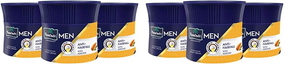 Parachute Advansed Parachute Hair Cream For Men, Anti Hairfall |Hair Cream After Shower |Non Sticky Oil Replacement Hair Cream, 100g (Pack of 6)