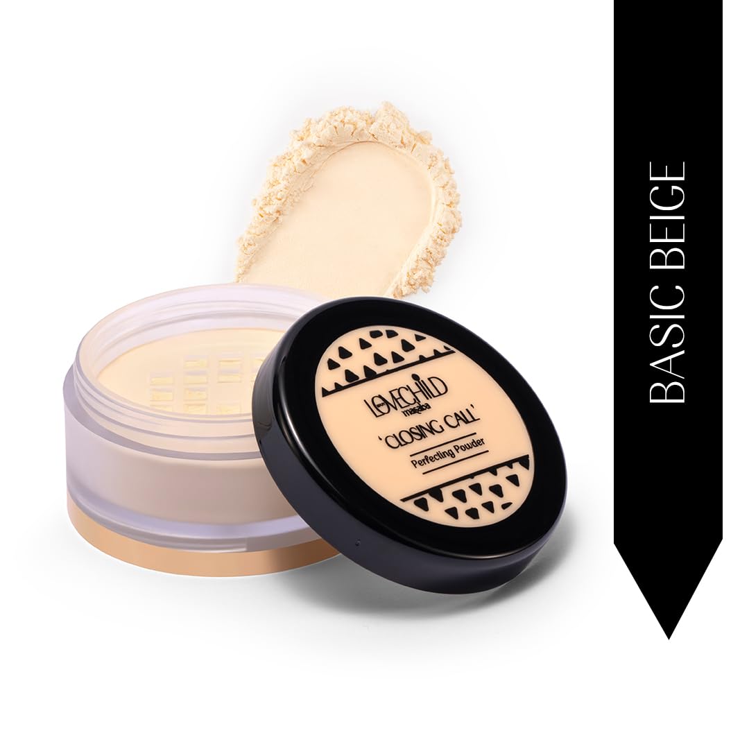 LoveChild Masaba Closing Call 3-in-1 Perfecting Powder | 4K HD Matte Finish | Transfer & Humidity Proof | Enriched with Oat-Meal & Vitamin E | For All Indian Skin Tones