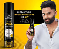 Urbangabru Hair Comb Aqua Wax - The Devil Edition - 260 ML & Hair Removal Cream Spray - Lemon Extract - 200 ML - Men's Grooming Combo Kit