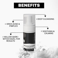 House of Beauty Anti Acne Foam Face Wash | Reduces Oil on Face, Deep Cleanses Pores, Reduces White Heads & Black Heads (100ml, Pack of 1)