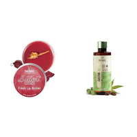 Nat Habit Lip Balm Fresh Beetroot Crush 10gm Lip Butter For Natural Pink Lips and Nat Habit Cold Pressed 100% Pure Castor (Arandi) Oil for Skin & Hair - 200ml