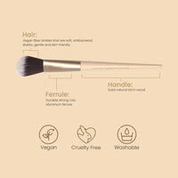 Milagro Beauty Contour Blush Brush 05 – Angled Brush for Cream & Powder Blush, Bronzer & Highlighter Application, Precision Sculpting, Soft Vegan Bristles, Defines & Enhances Features