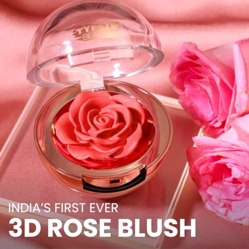 Typsy Beauty Enchanted Garden Rose Blush I 3D Cream Blush | Princess Charming I Infused with Vitamin E & Carnauba Wax I Cream to Matte Finish on Application | Dusty Rose I Korea Formulated | 4.8g