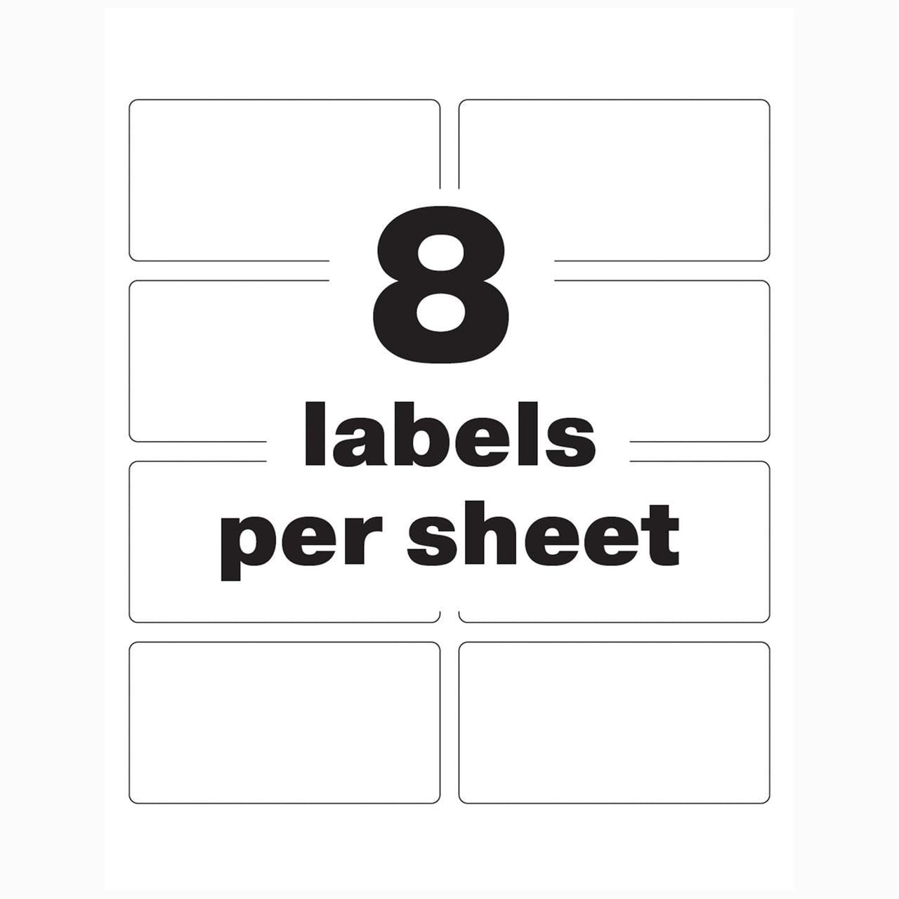 Avery White Asset Tag Labels, 3-3/4" x 2", Laser Printable Tags, 64 Waterproof Labels (61530) 3-3/4" x 2" Durable White
