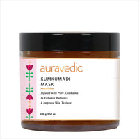 Auravedic Kumkumadi Face Mask Kumkumadi Tailam Tan Removal Face Pack for women men 100g Kumkumadi oil detan face mask for men skincare kumkumadi cream tan remover face pack for glowing skin for women
