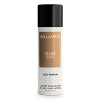 Bella Vita Luxury Oud White No Gas Body Spray Deodorant Parfum For Men With Orange, Fressia & Tobacco | Woody Long Lasting Body Perfume Deo 150 Ml