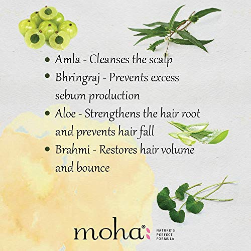 moha: Herbal Hair Shampoo Herbal Hair Cleanser With Benefits Of Amla, Aloe, Brahmi & Bhringaraj For Daily Use For All Hair Types -(200 ml) Pack of 1