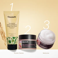 QUENCH BOTANICS Rice Water Gentle Exfoliation Cream Face Wash | Korean Face Wash for Glowing Skin | Brightens & Hydrates Skin with Aloe Vera & Vitamin E | Made in Korea (100ml)
