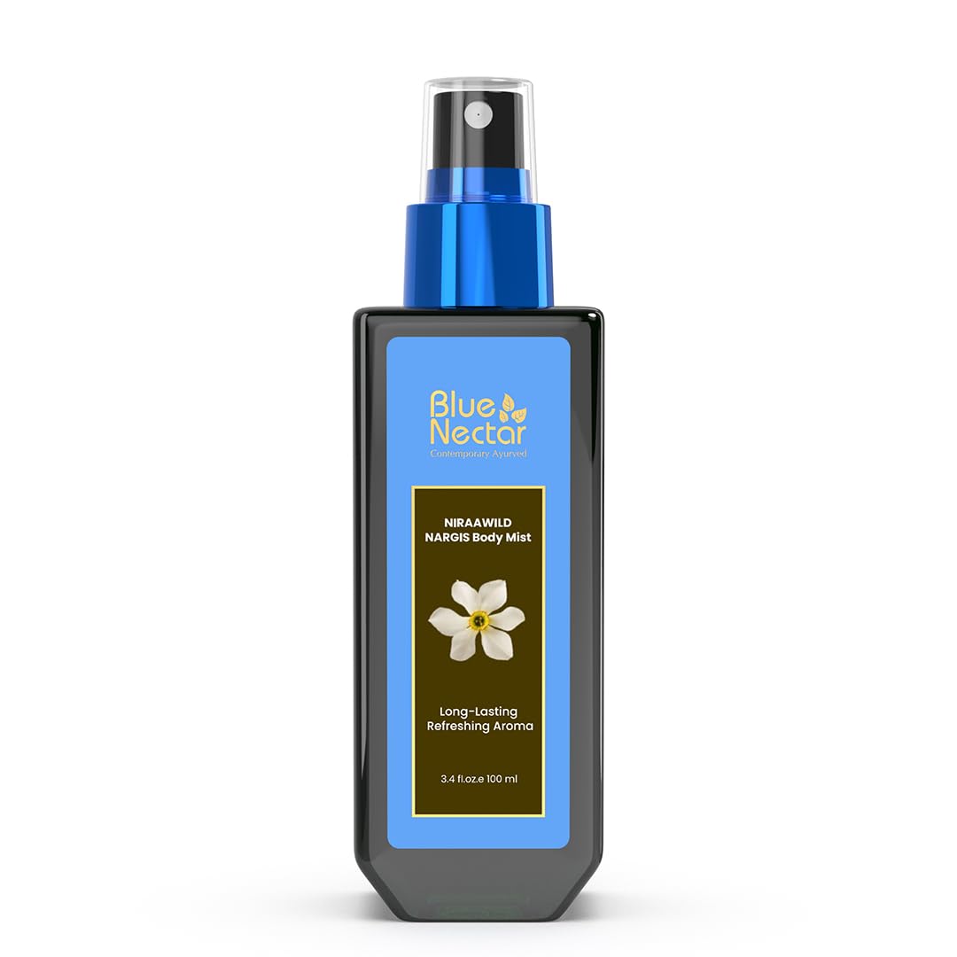 Blue Nectar Wild Nargis Body Mist for Women and Men | Refreshing Body Mist for Summer | Long Lasting 100% Natural Body Spray for Hydrating Skin (100ml)