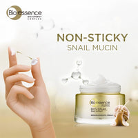 Bio Essence Bio-Snail Repair & Smooth Cream With Snail Extract (50Gm) | Non-Sticky And Fast-Absorbing Cream For Deep Hydration | Snail Mucin | Snail Moisturizer | Formulated For Indian Conditions