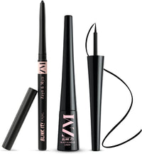 ZM Blink It Black Kajal and Eyeliner long lasting, Smudge proof, Waterproof - Combo (Black, 3.5