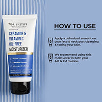 Dr. Sheth's Ceramide & Vitamin C Oil - Free Moisturizer| Lightweight Moisturizer to Hydrate & Brighten Skin | With Vitamin C, Ceramide & Ashwagandha | For Women & Men | 50g