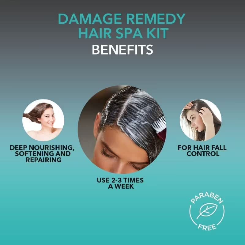 O3+ Hair Spa Kit Infused with Argan Oil, Rosemary & Oats for Fall Control, Deep Nourishing & Repairing | Shampoo | Hair Mask | Hair Serum | 30g + 30ml