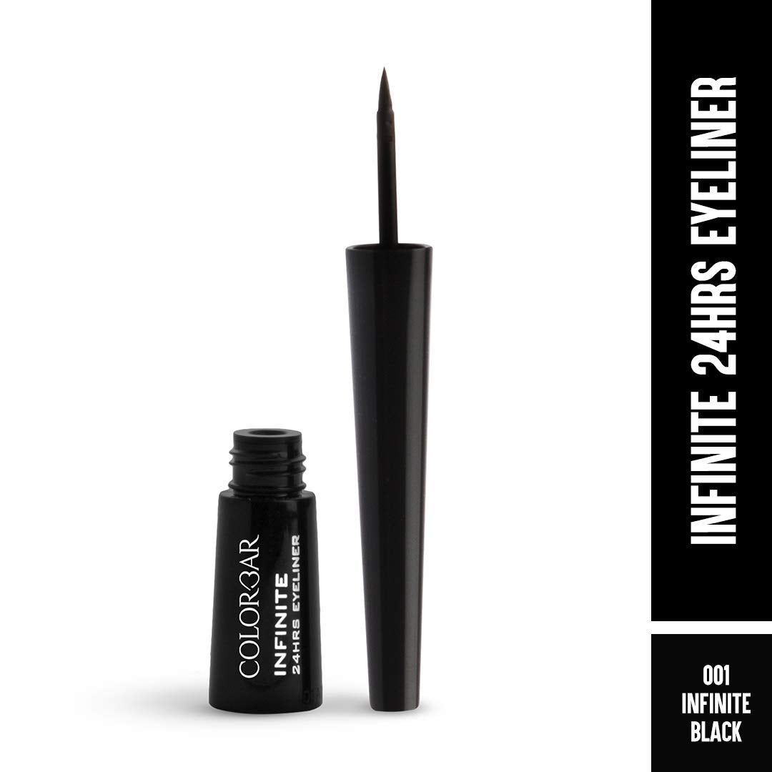 Colorbar Infinite 24 Hours Eyeliner, Black 001, 2.5ml | non-transfer, sweat proof formula | Lasts upto 24 hours