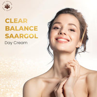 Clear balance Saargol Day Cream - Hydrating And Moisturizing Daily Facial Cream | Almond Oil, Vitamin E, Saffron Extract For A Clearer, Suitable For All Skin Types | 50G