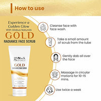 Globus Naturals Gold Radiance Anti Ageing & Brightening Face Scrub Enriched with Saffron, Liquorice & Walnut, 100 gms