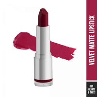Colorbar Velvet Matte Lipstick, Hearts And Tarts 1, 4.2g | | Creamy matte finish | High Pigmented Formula | Lasts upto 5 Hours | Smudgeproof