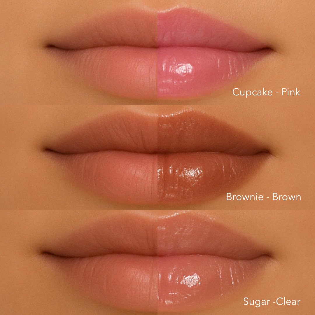 SIMPLYNAM Simply Nam Sweet Kisses Hydrating Lip Balm - Brownie (Brown)| Vegan| Hydrating| Jojoba Oil| 3-in-1 Formula