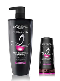 L'Oreal Paris Fall Resist 2 Step Combo for Hair Fall Control - Shampoo-650ml + Conditioner-71.5ml