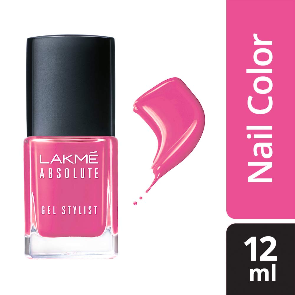 Lakmé Absolute Glossy Finish Gel Stylist Nail Color & Nail Color Remover Combo,12 ML