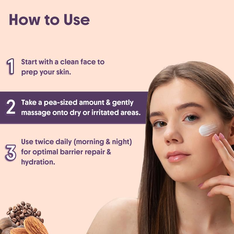 Aravi Organic Advanced Barrier Repair Moisturizer - With Ceramide, Peptide, Hyaluronic Acid & Cica - For Deep Moisturizing, Strengthening & Skin Barrier Repair - For All Skin Types - 100 gm