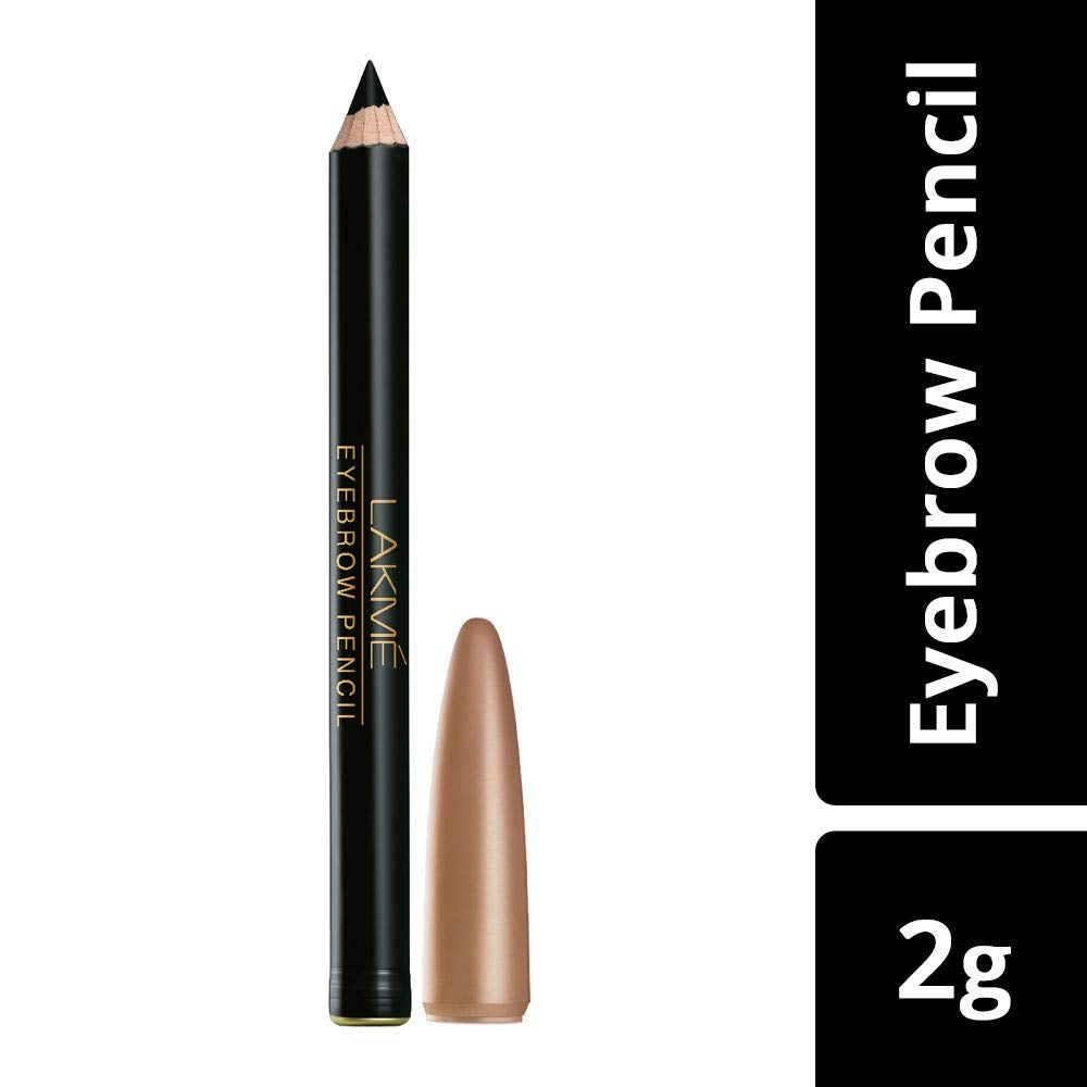 Lakmé Insta Eye Liner, Black, Water Resistant, Long-Lasting, 9 ml & Lakmé Eyebrow Pencil, Black, 1.2g Matte Finish