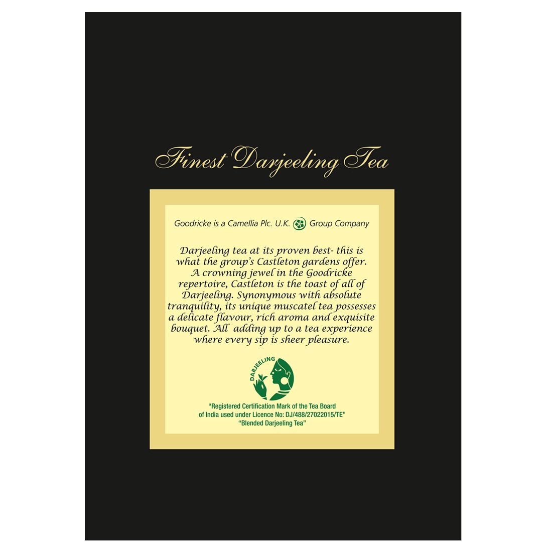 GOODRICKE Castleton Vintage Darjeeling Tea - 250gm (Pack of 1) | Single Estate Whole Leaf tea | 100% Loose Leaves | Premium Black Tea with Rich Taste & Aroma
