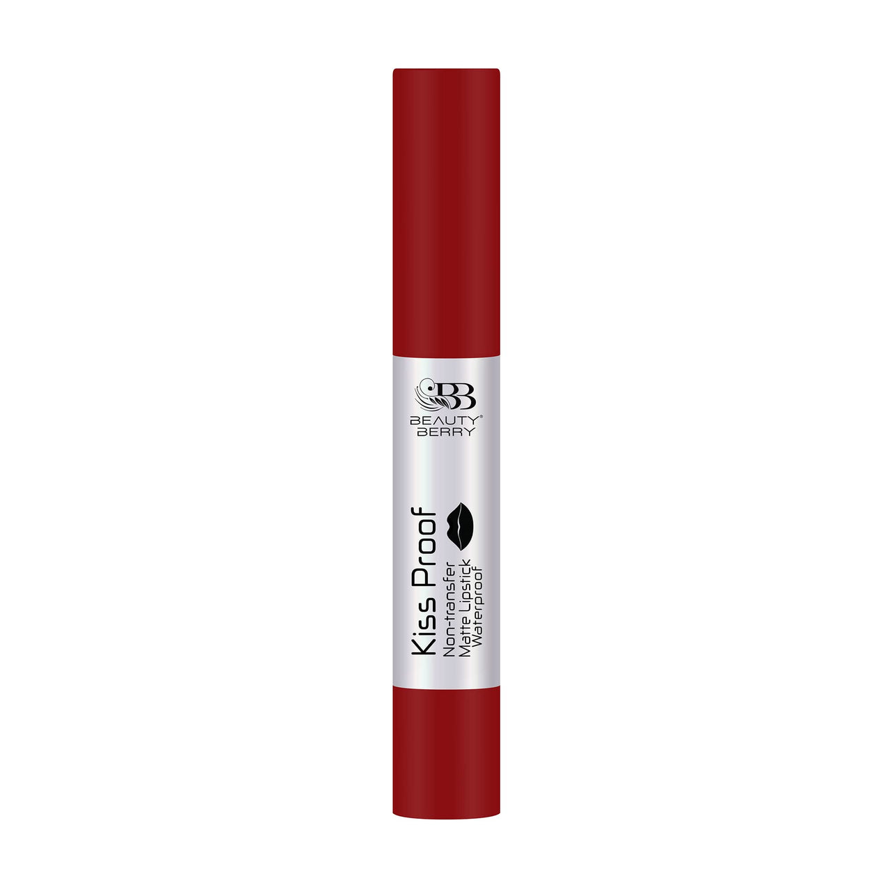 Beauty Berry Kiss Proof Matte Lipstick | Highly Pigmented Ultra Matte Long Lasting Lipstick | Non-Drying, Intense Moisturizing, Lightweight | Non Transfer Lipstick for Women (Chilly Red)