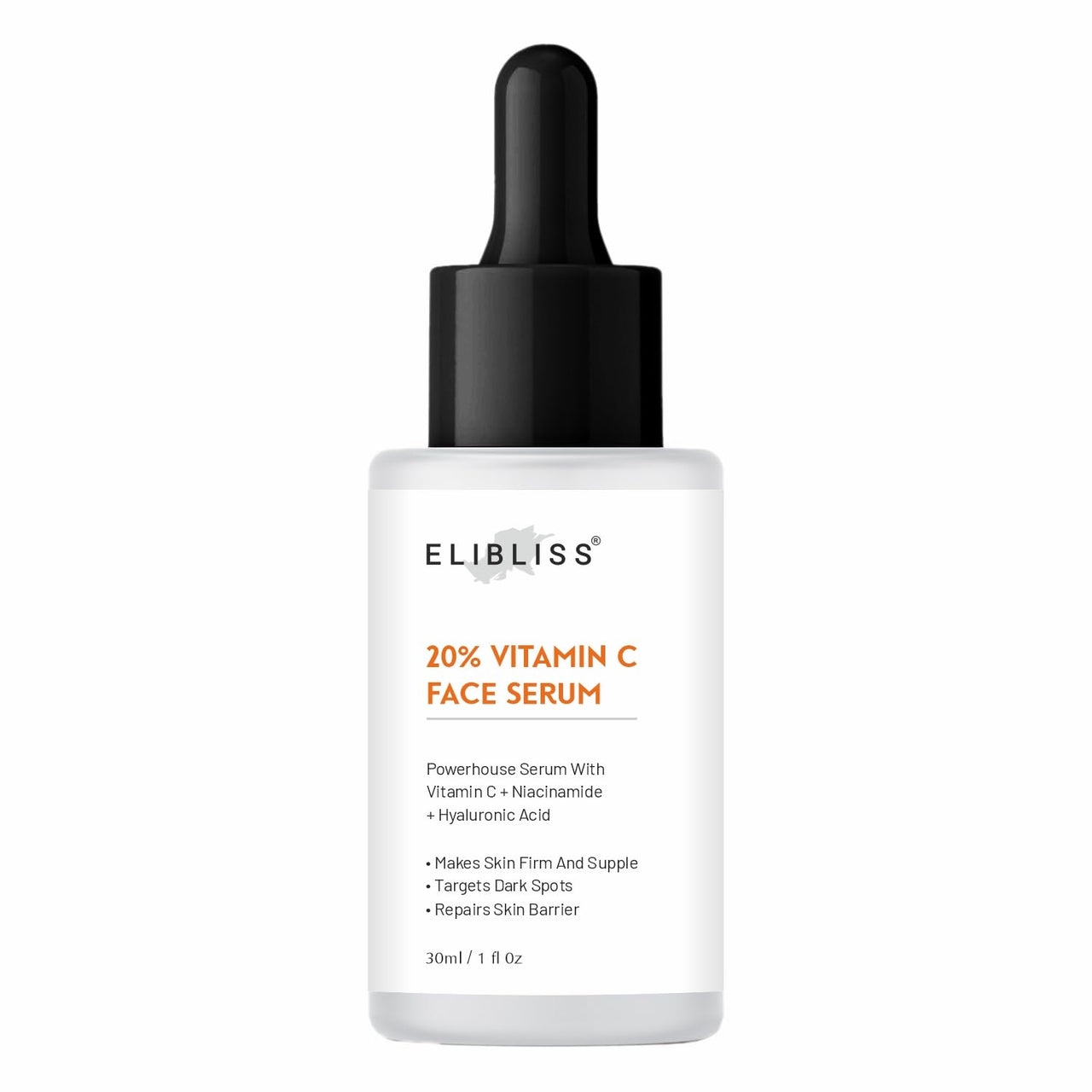 Elibliss Vitamin C Serum 20% for Face – Brightens Skin, Reduces Pigmentation, Fades Dark Spots, Repairs Skin Barrier & Boosts Collagen – 30ml