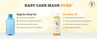 Tots & Bubbles Calming Baby Massage Oil with Sweet Almond & Olive Oil - 300 ml | Enriched with of Shea butter, Lavender & Mustard | Gentle on the skin, Free from Harmful Chemicals, No Artificial Scent