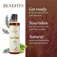 Khadi Natural Rosemary & Henna Hair Oil, Natural Oil For Thick & Voluminous Hair Oil For Controlling Hair Fall & Premature Greying, Paraben & Mineral Oil Free, Suitable For All Hair Types, 210ml (Pack 2, Rosemary & Henna)
